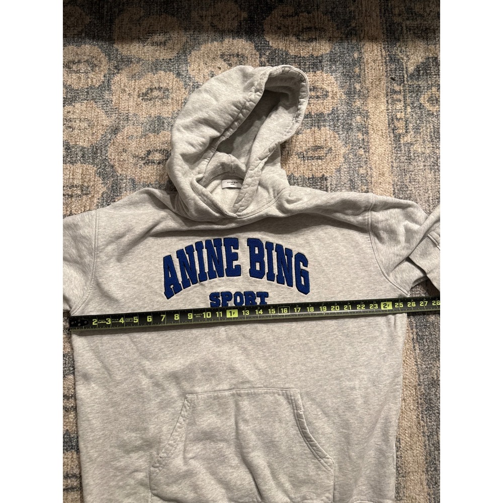Anine Bing Tyler Hoodie Heather Grey Size Small Excellent Condition - Picture 5 of 7